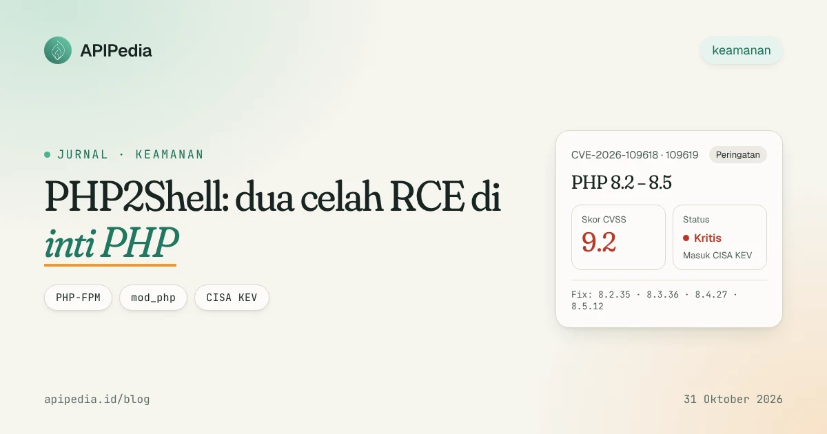 PHP2Shell: dua celah RCE di inti PHP, CVE-2026-109618 dan CVE-2026-109619, skor CVSS 9.2