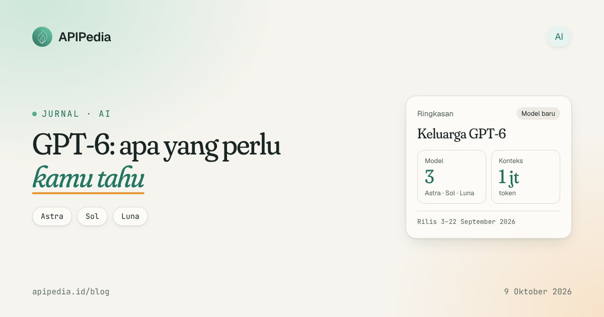 GPT-6 dari OpenAI: keluarga tiga model Astra, Sol, dan Luna dengan konteks sekitar 1 juta token
